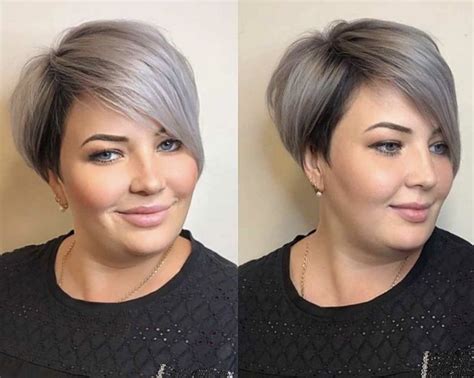 plus size short hair|short hair for chubby girl.